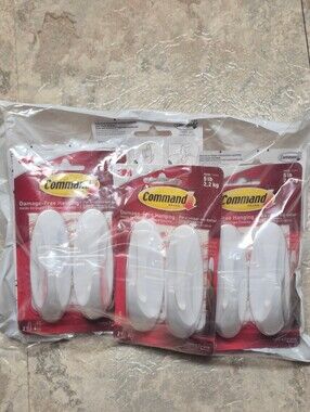 Command Damage-Free White Adhesive Hanging Hooks (6-Pack)